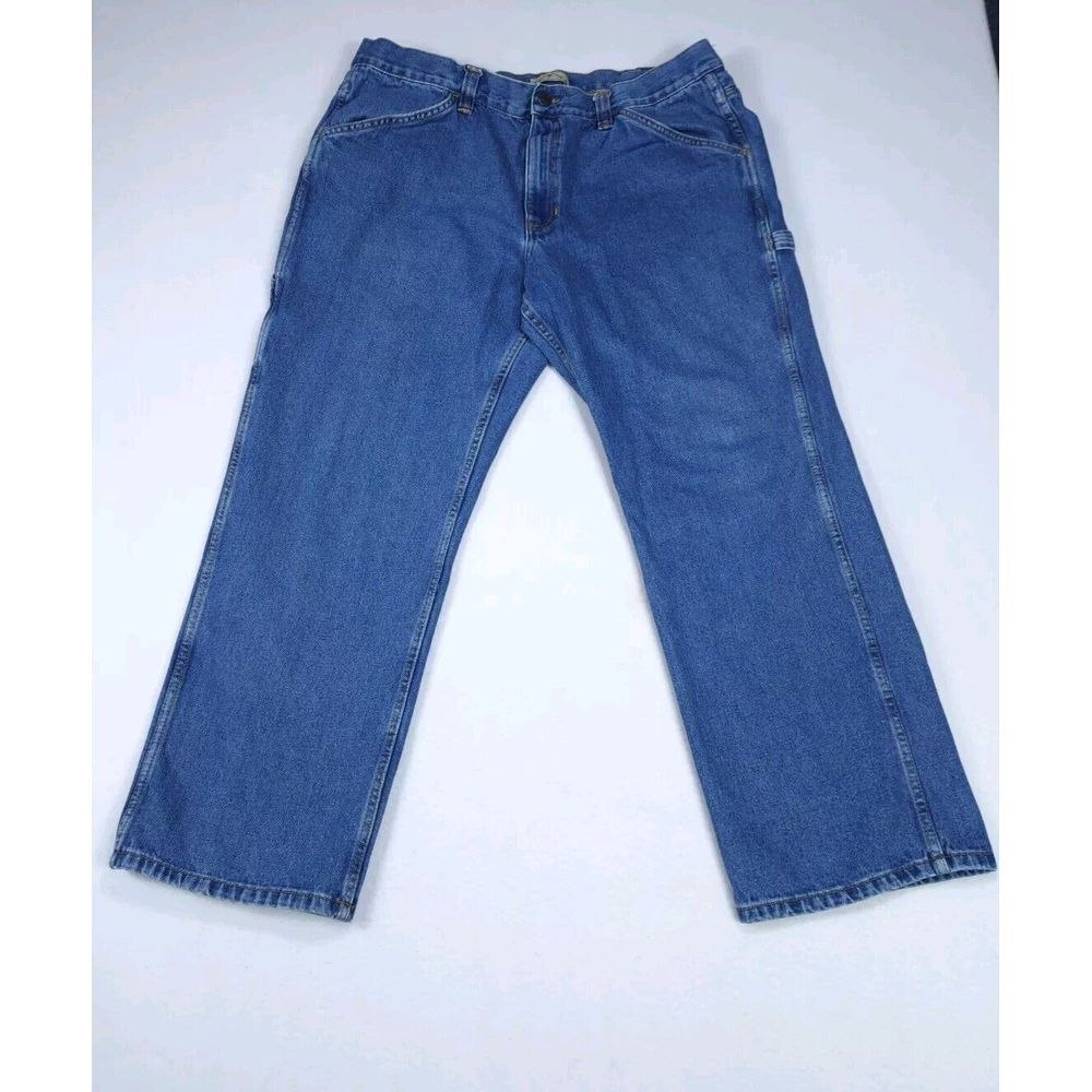 Blue Mountain Jeans‎ Mens 42 Blue Denim Carpenter Utility Chore Work Wear Pants